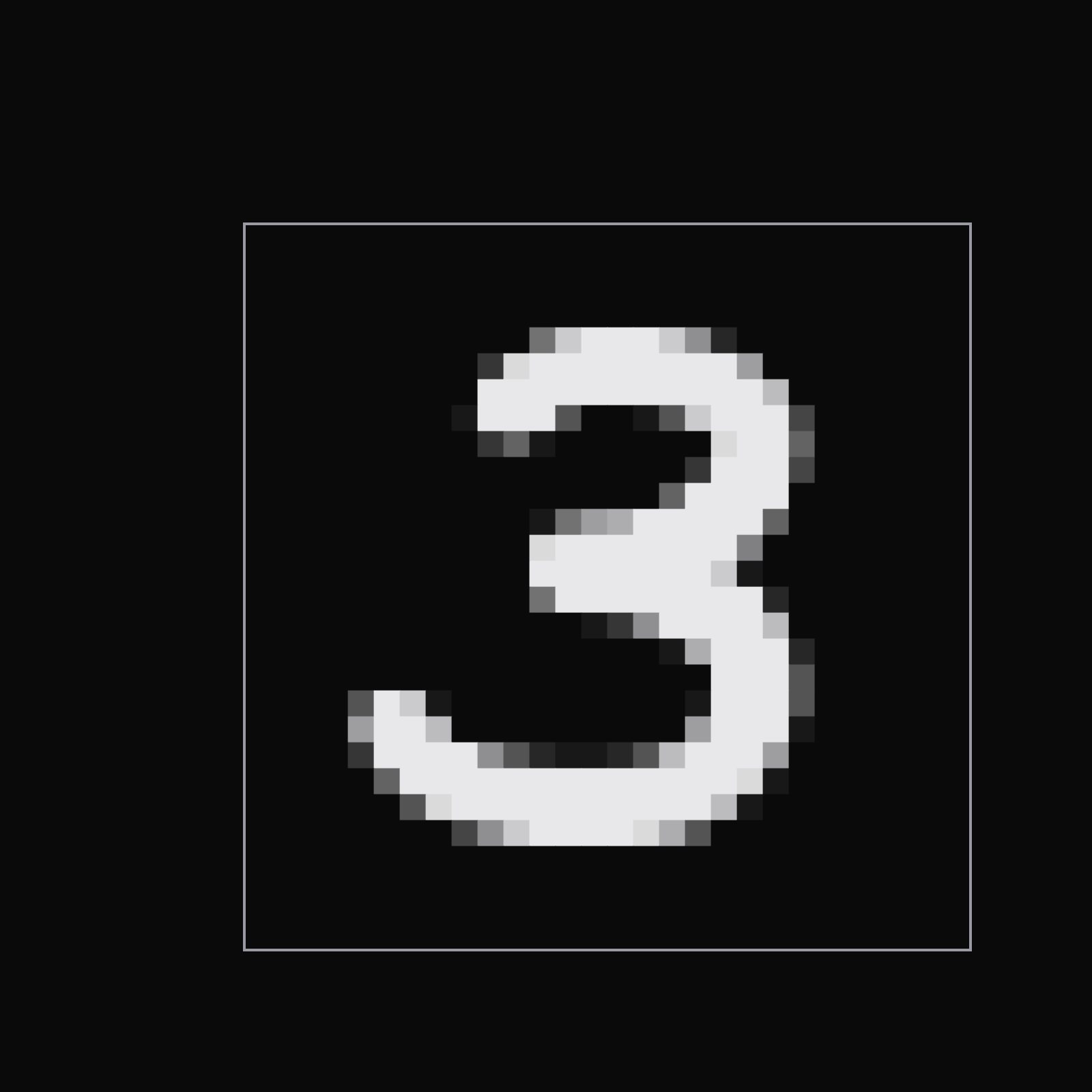 Digit in pixels preview